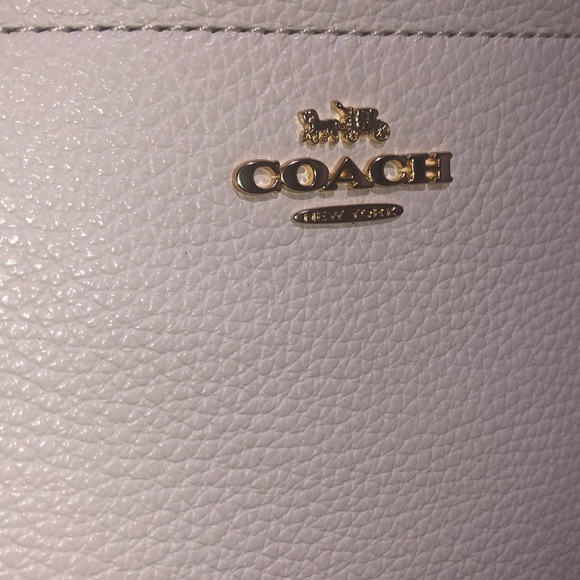 Coach Prairie Refined Pebbled Leather Satchel Bag, French Cream - Picture 6 of 13